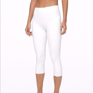Lululemon Wunder Under High-Rise 21” Crop - White